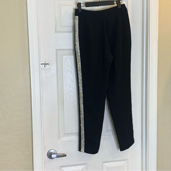 Topshop Diamante Trousers High Rise  Black Size 2 - Picture 5 of 12